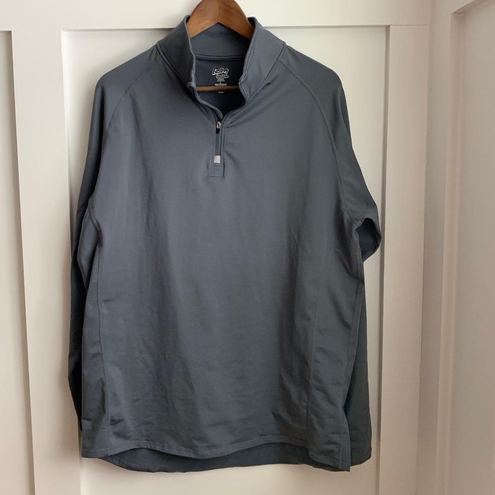 Peter Millar Men's Slate Gray Lightweight Quarter-Zip Shirt Jacket